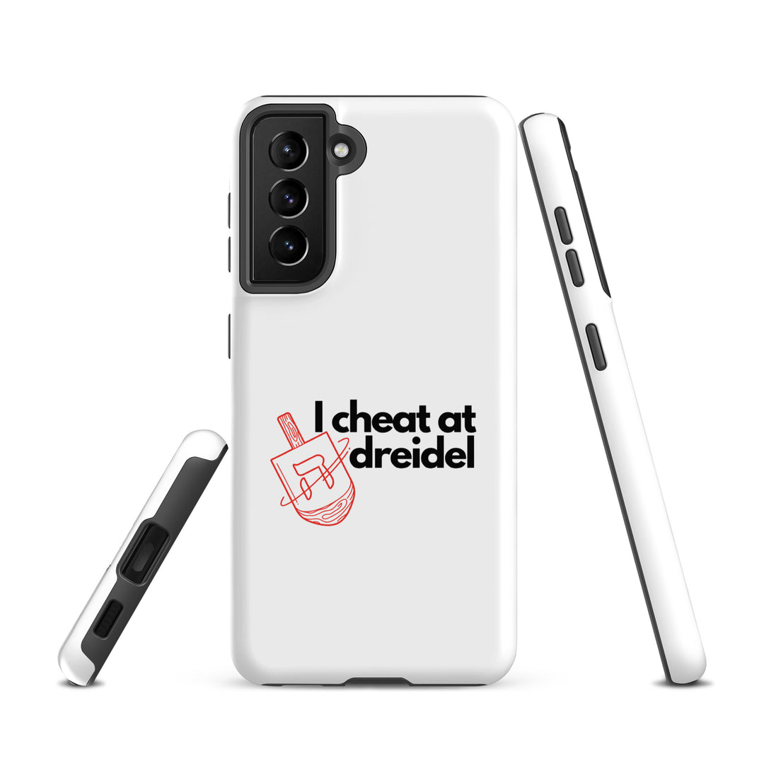 I Cheat At Dreidel Jewish pride tough case for samsung® in Matte - back view