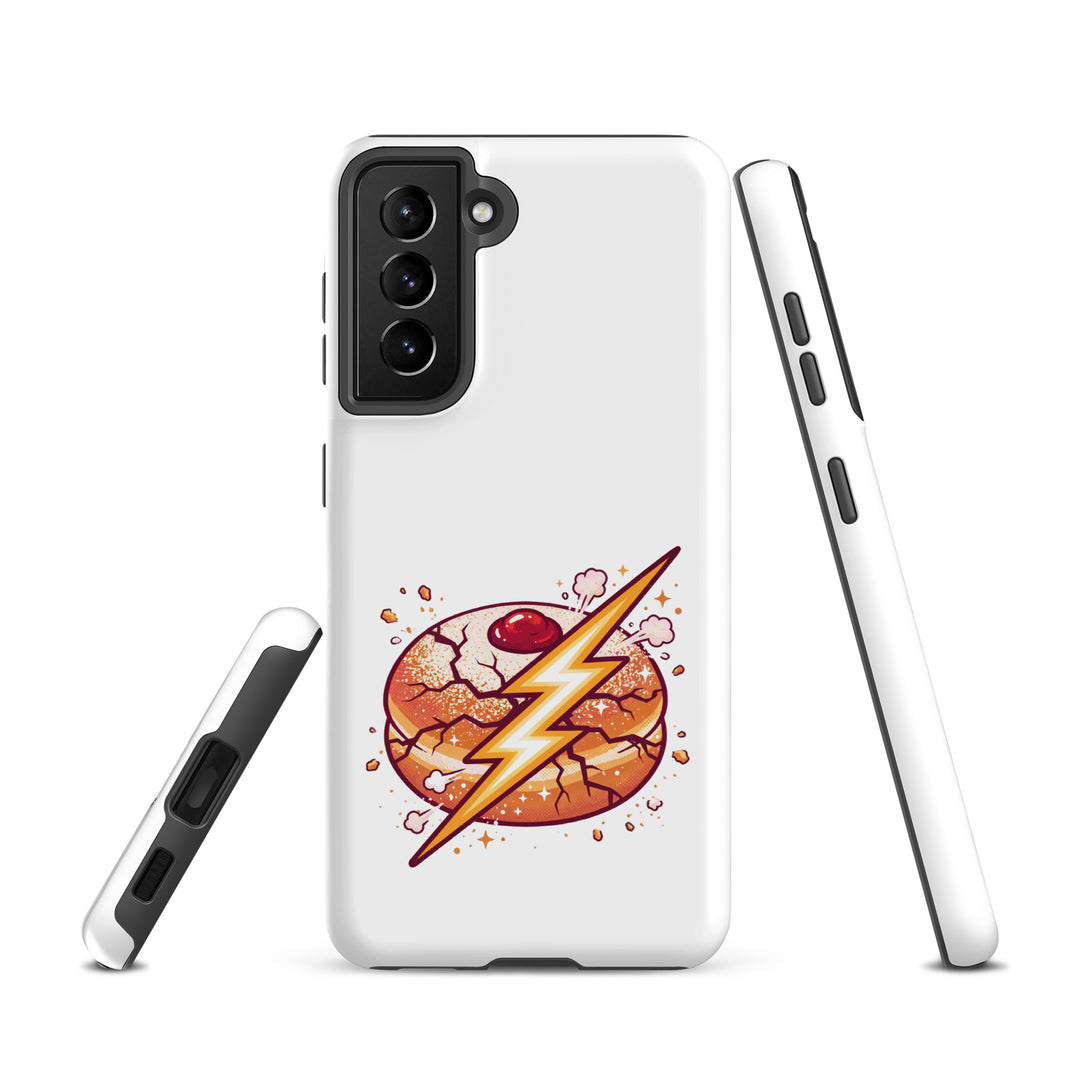 Sufganiyah Lightning Jewish pride tough phone case for Samsung Galaxy S21, matte finish - front view