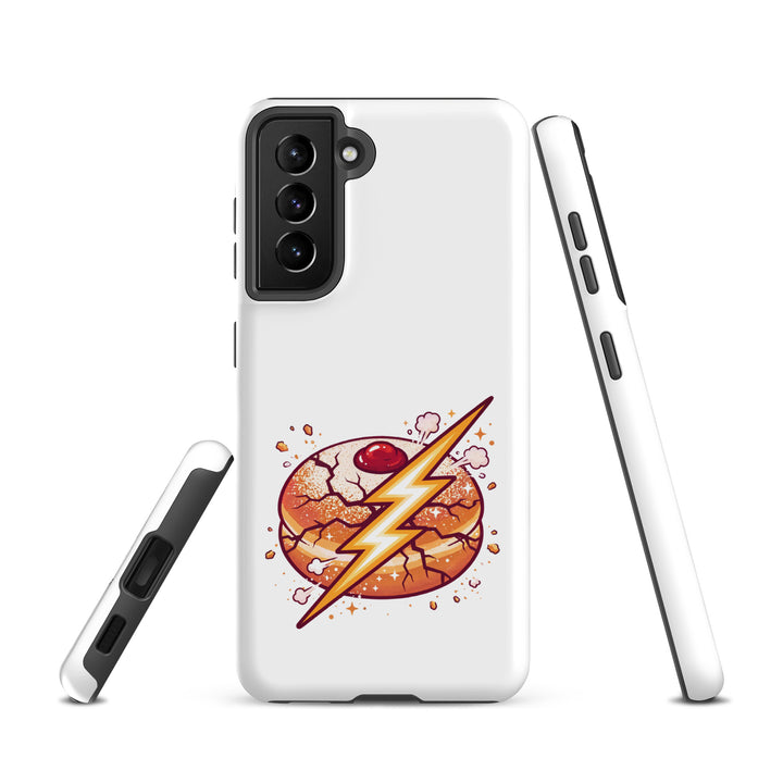 Sufganiyah Lightning Jewish pride tough phone case for Samsung Galaxy S21, matte finish - front view