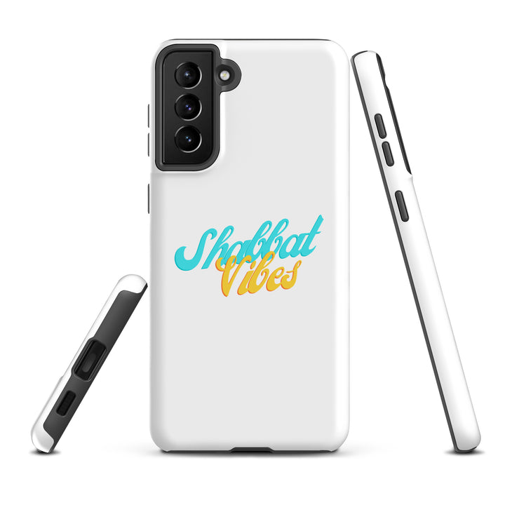 Shabbat Vibes Jewish pride tough phone case for Samsung Galaxy S21 Plus, matte finish - front view