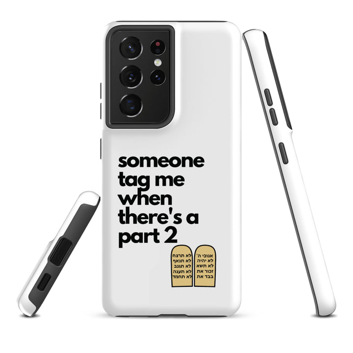 Someone Tag Me Jewish pride tough case for samsung® in Matte - flat lay