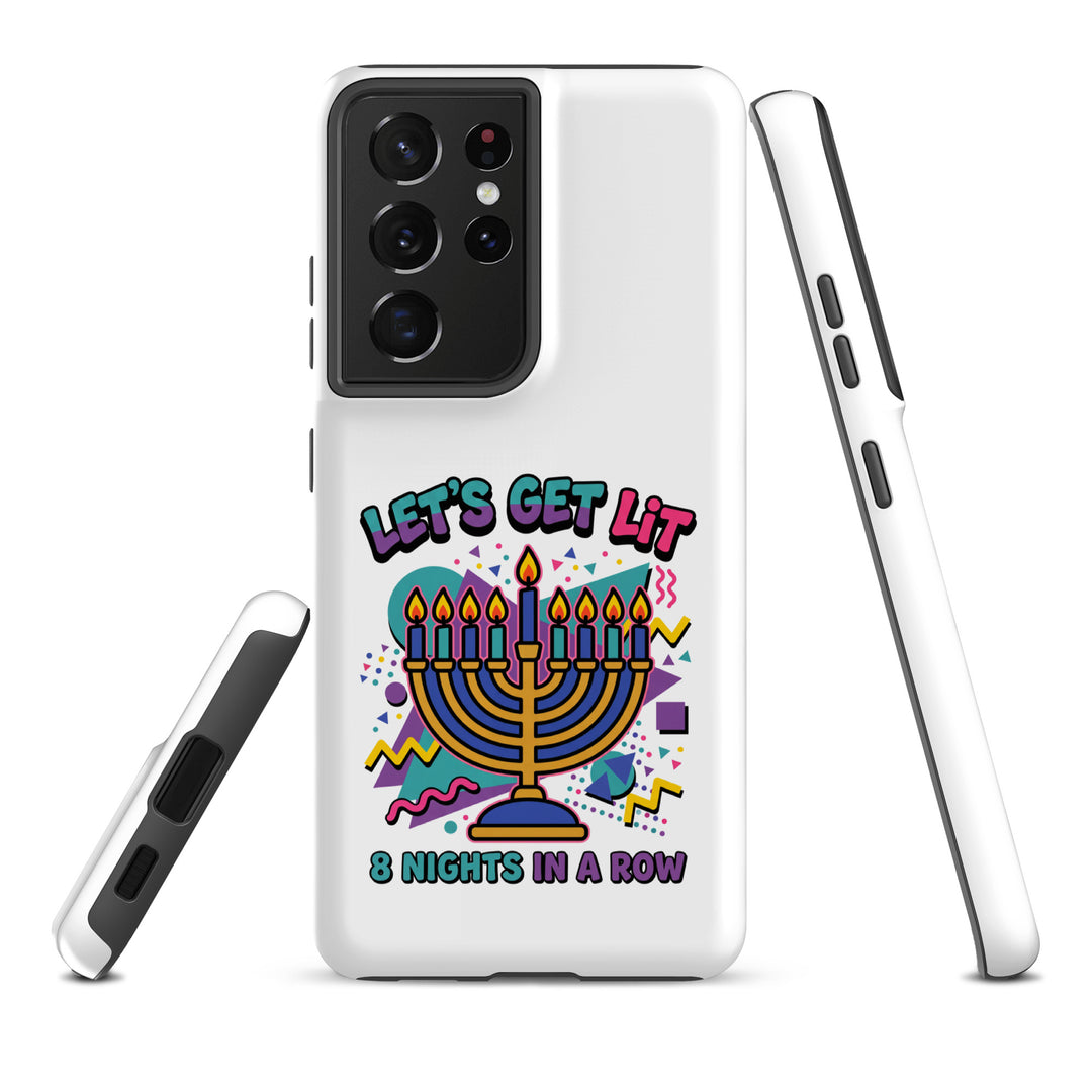 Lets Get Lit 90s Jewish pride tough phone case for Samsung Galaxy S21 Ultra, matte finish - front view