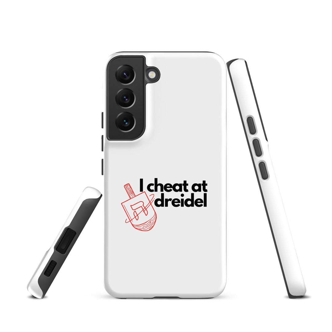 I Cheat At Dreidel Jewish pride tough case for samsung® in Matte - back view