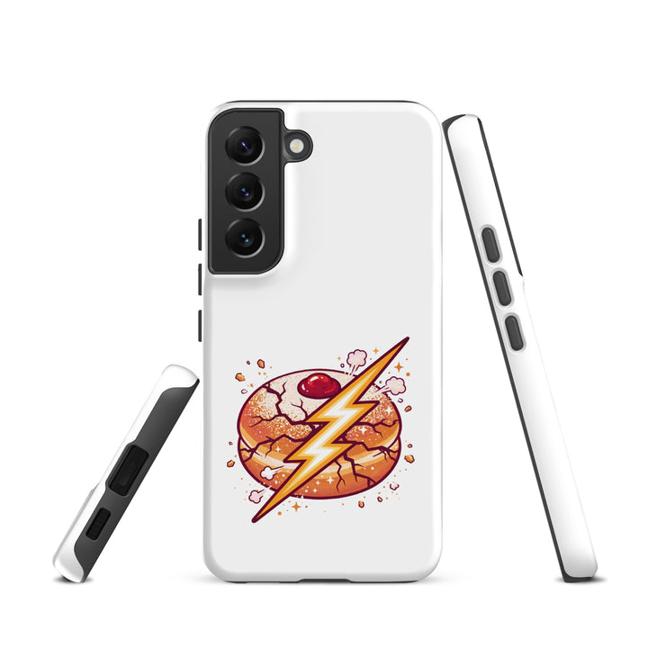 Sufganiyah Lightning Jewish pride tough phone case for Samsung Galaxy S22, matte finish - front view