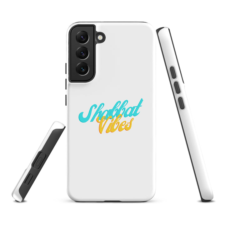 Shabbat Vibes Jewish pride tough phone case for Samsung Galaxy S22 Plus, matte finish - front view