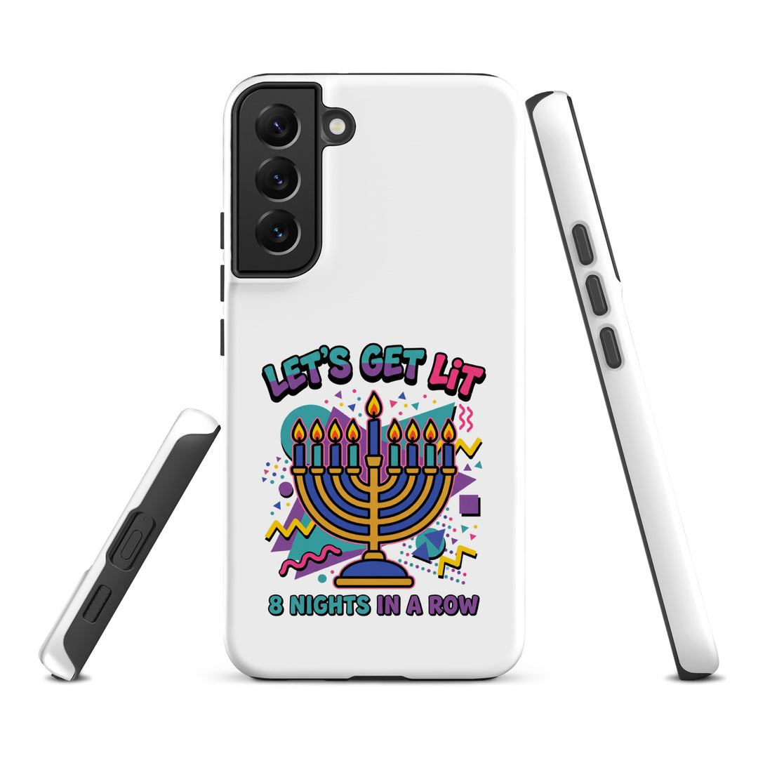 Lets Get Lit 90s Jewish pride tough phone case for Samsung Galaxy S22 Plus, matte finish - front view