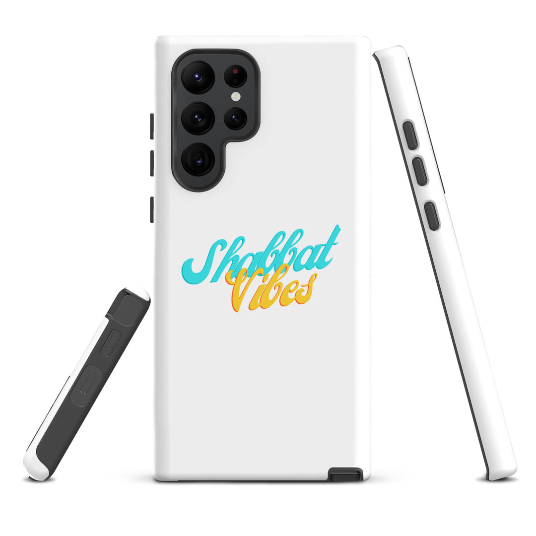 Shabbat Vibes Jewish pride tough phone case for Samsung Galaxy S22 Ultra, matte finish - front view
