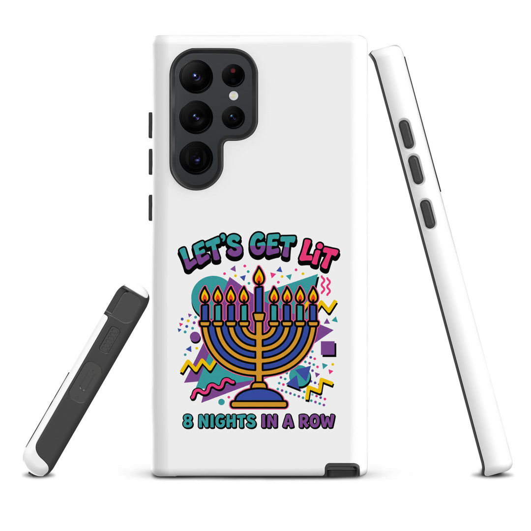 Lets Get Lit 90s Jewish pride tough phone case for Samsung Galaxy S22 Ultra, matte finish - front view