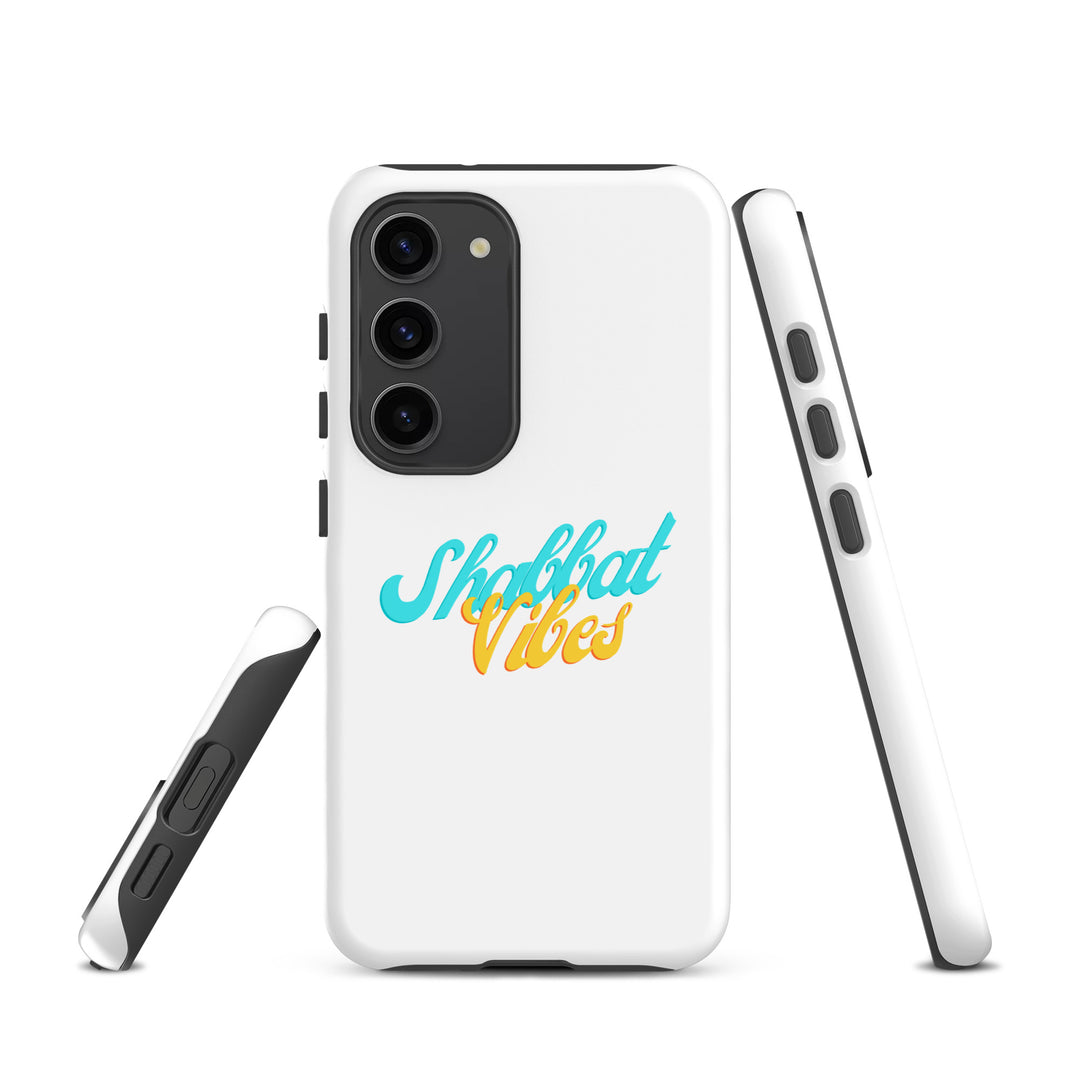 Shabbat Vibes Jewish pride tough phone case for Samsung Galaxy S23, matte finish - front view