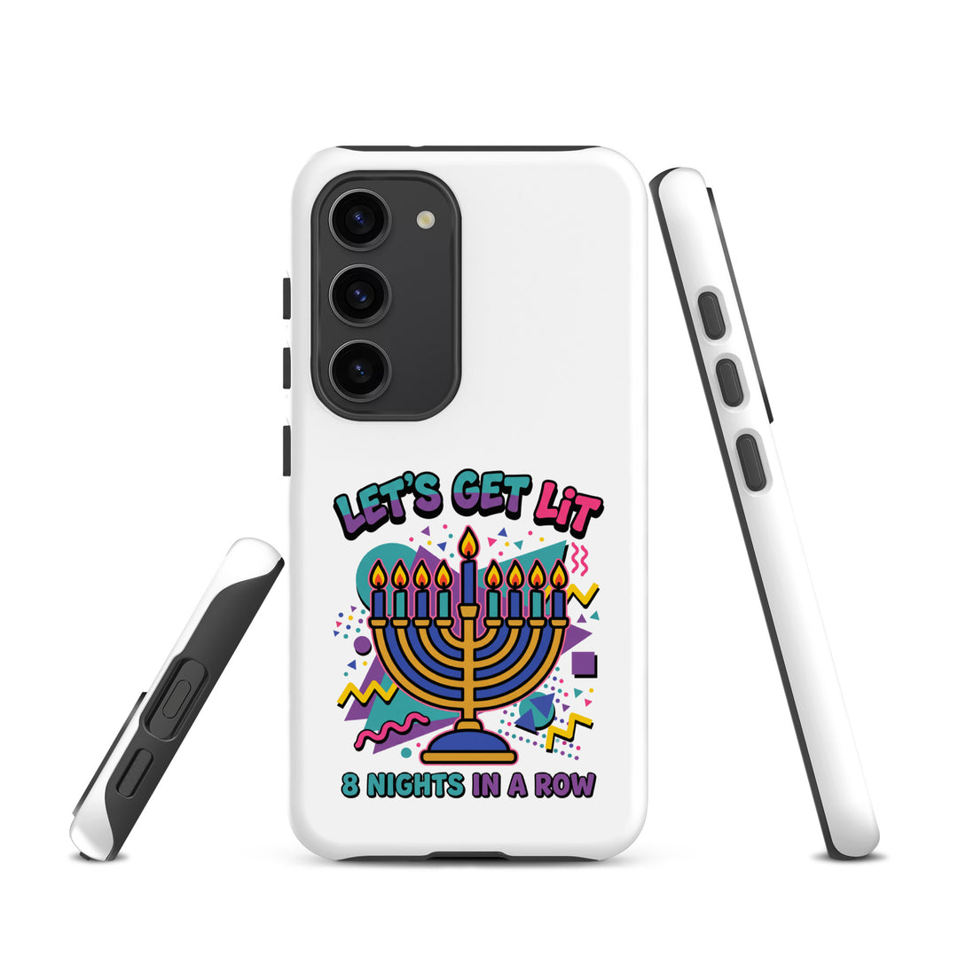 Lets Get Lit 90s Jewish pride tough phone case for Samsung Galaxy S23, matte finish - front view