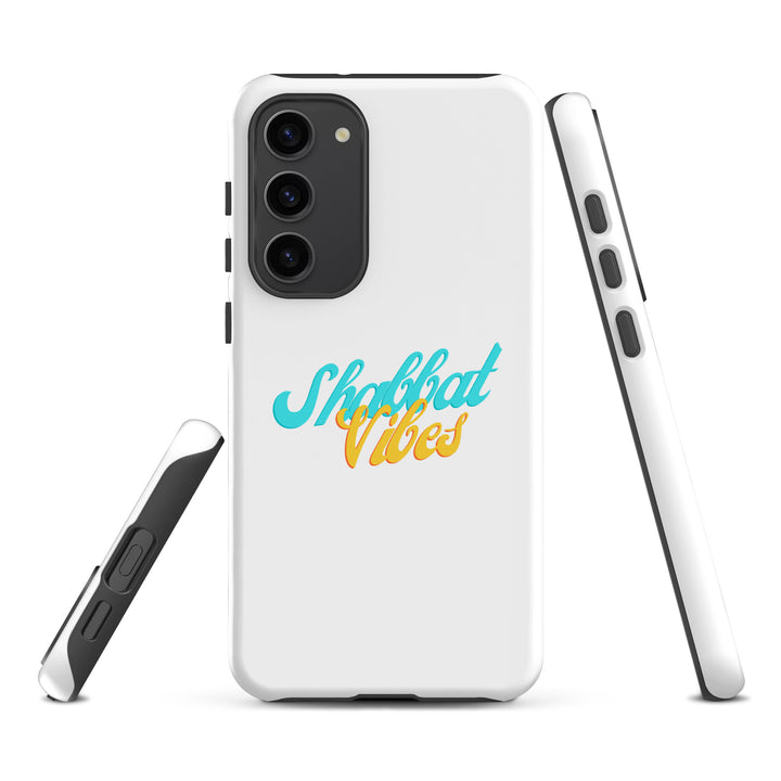 Shabbat Vibes Jewish pride tough phone case for Samsung Galaxy S23 Plus, matte finish - front view