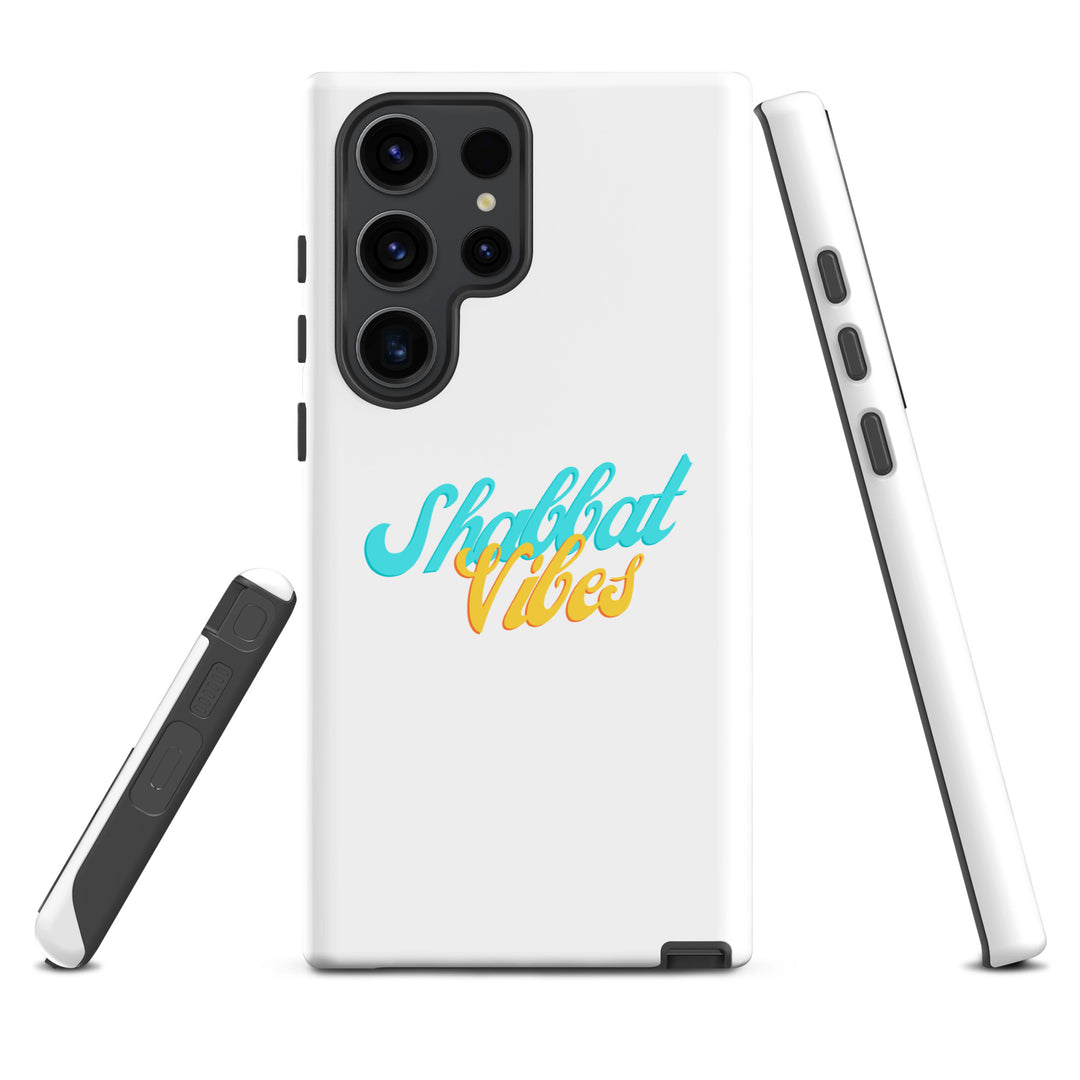 Shabbat Vibes Jewish pride tough phone case for Samsung Galaxy S23 Ultra, matte finish - front view