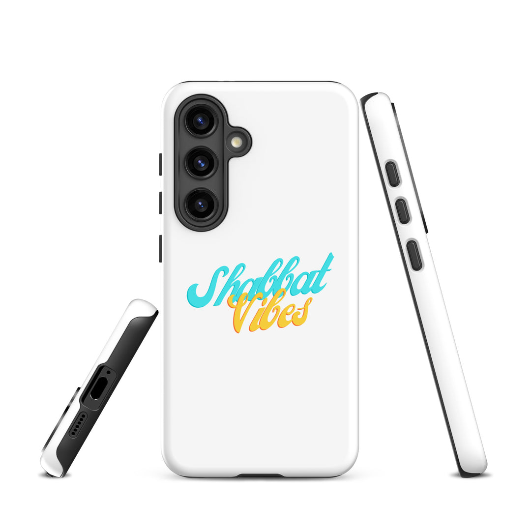 Shabbat Vibes Jewish pride tough phone case for Samsung Galaxy S24, matte finish - front view