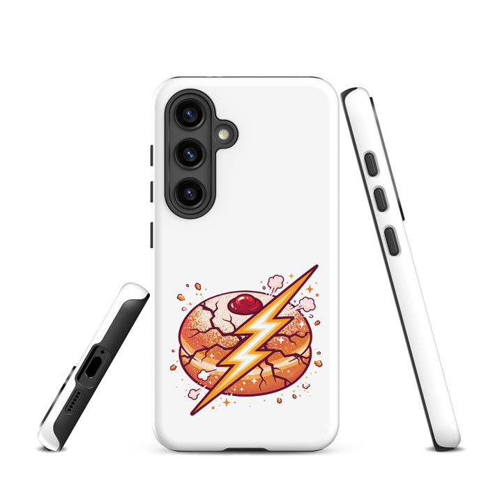 Sufganiyah Lightning Jewish pride tough phone case for Samsung Galaxy S24, matte finish - front view