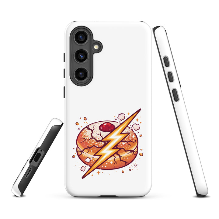 Sufganiyah Lightning Jewish pride tough phone case for Samsung Galaxy S24 Plus, matte finish - front view