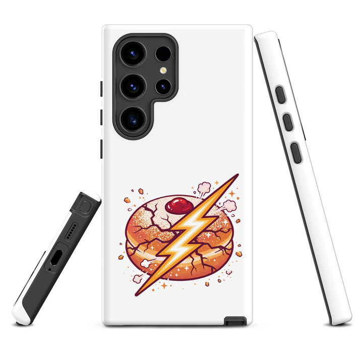 Sufganiyah Lightning Jewish pride tough phone case for Samsung Galaxy S24 Ultra, matte finish - front view