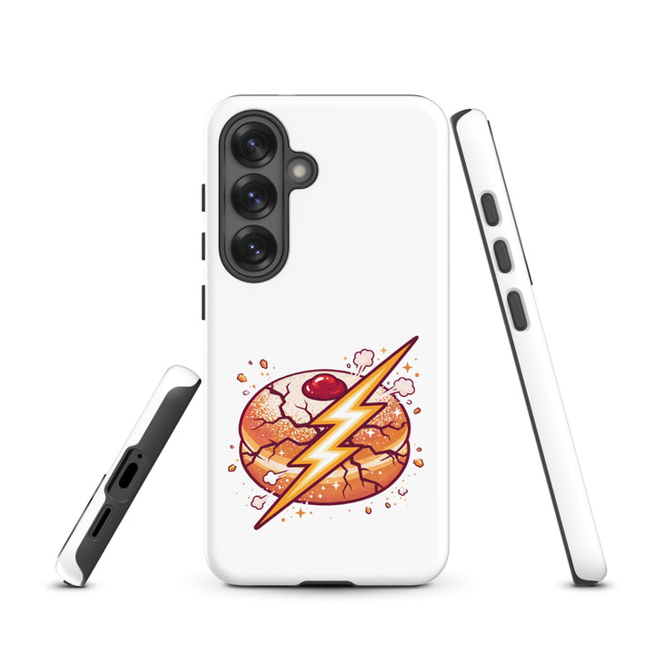 Sufganiyah Lightning Jewish pride tough phone case for Samsung Galaxy S25, matte finish - front view