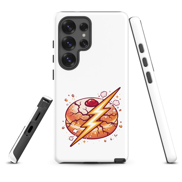 Sufganiyah Lightning Jewish pride tough phone case for Samsung Galaxy S25 Ultra, matte finish - front view