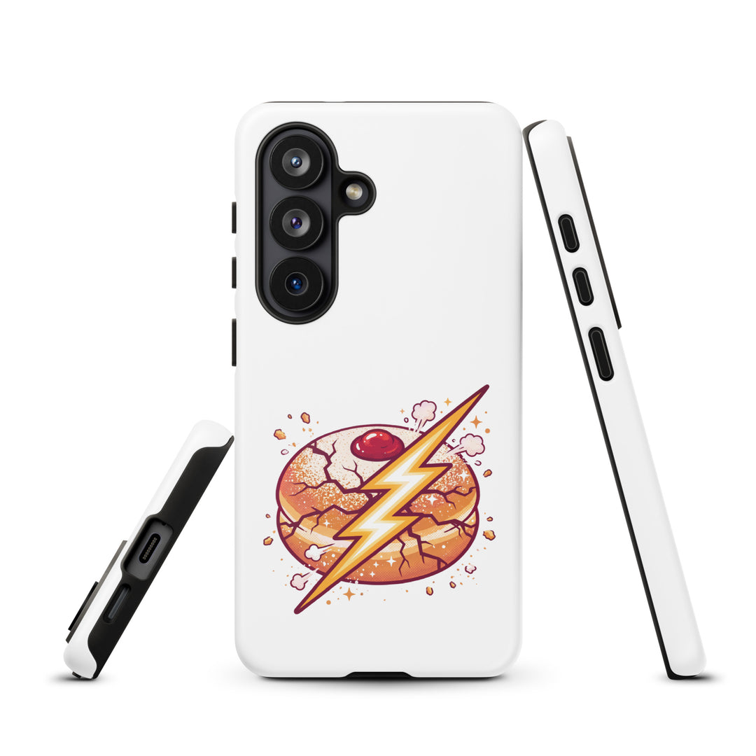 Sufganiyah Lightning Jewish pride tough phone case for Samsung Galaxy S26, matte finish - front view
