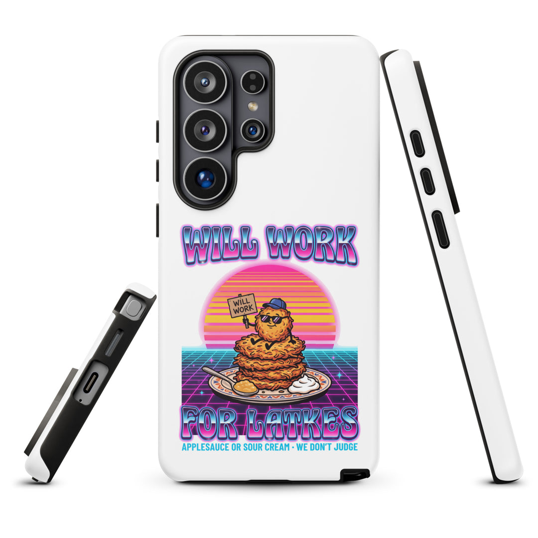 Will Work for Latkes 80s Jewish pride tough phone case for Samsung Galaxy S26 Ultra, matte finish - front view