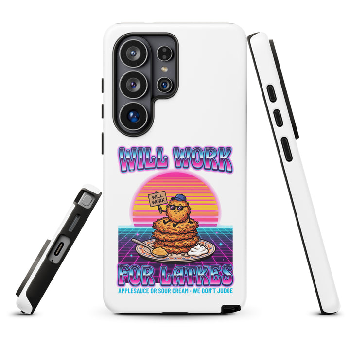 Will Work for Latkes 80s Jewish pride tough phone case for Samsung Galaxy S26 Ultra, matte finish - front view