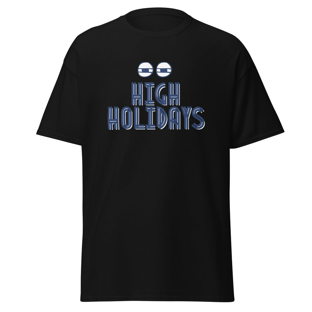 High Holidays Jewish pride tee in Black - front view