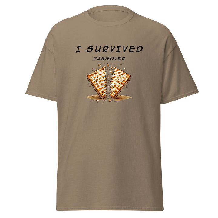 Passover Jewish pride tee in Brown Savana - front view