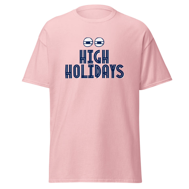 High Holidays Jewish pride tee in Light Pink - close-up