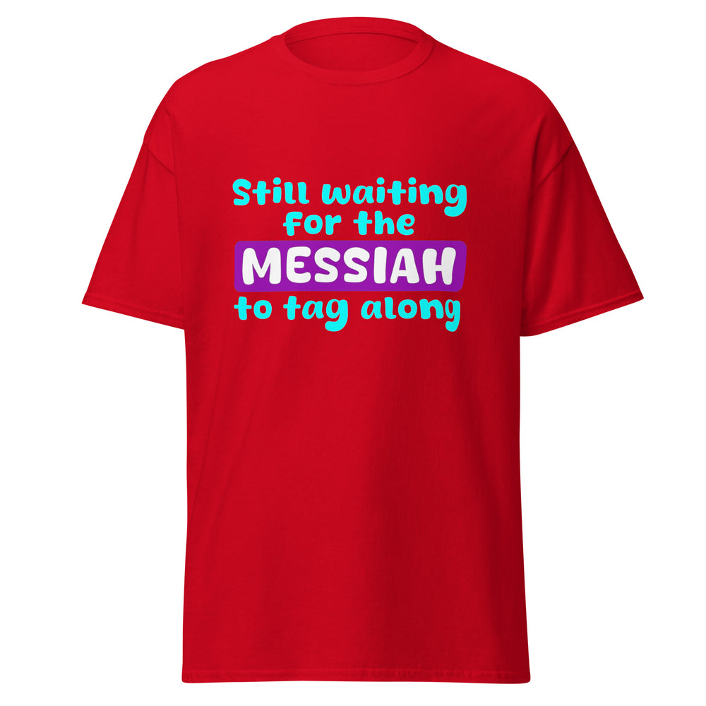 Messiah Jewish pride tee in Red - detail view