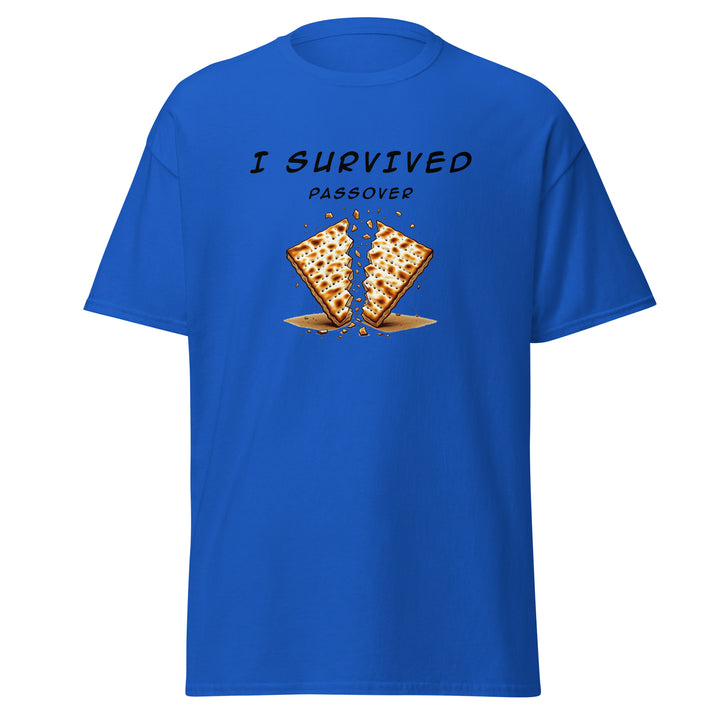 Passover Jewish pride tee in Royal - folded view