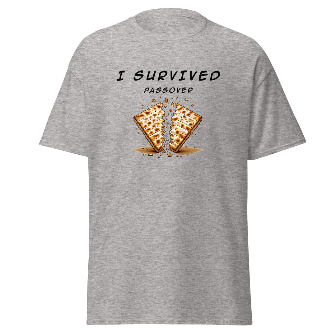 Passover Jewish pride tee in Sport Grey - close-up
