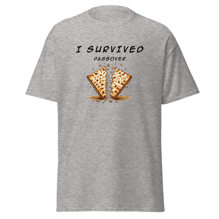 Passover Jewish pride tee in Sport Grey - close-up