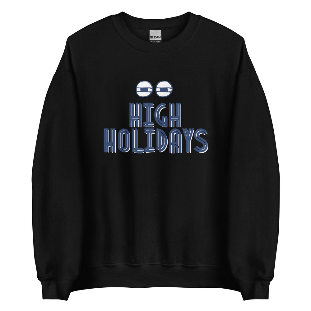High Holidays Jewish pride sweatshirt in Black - back view
