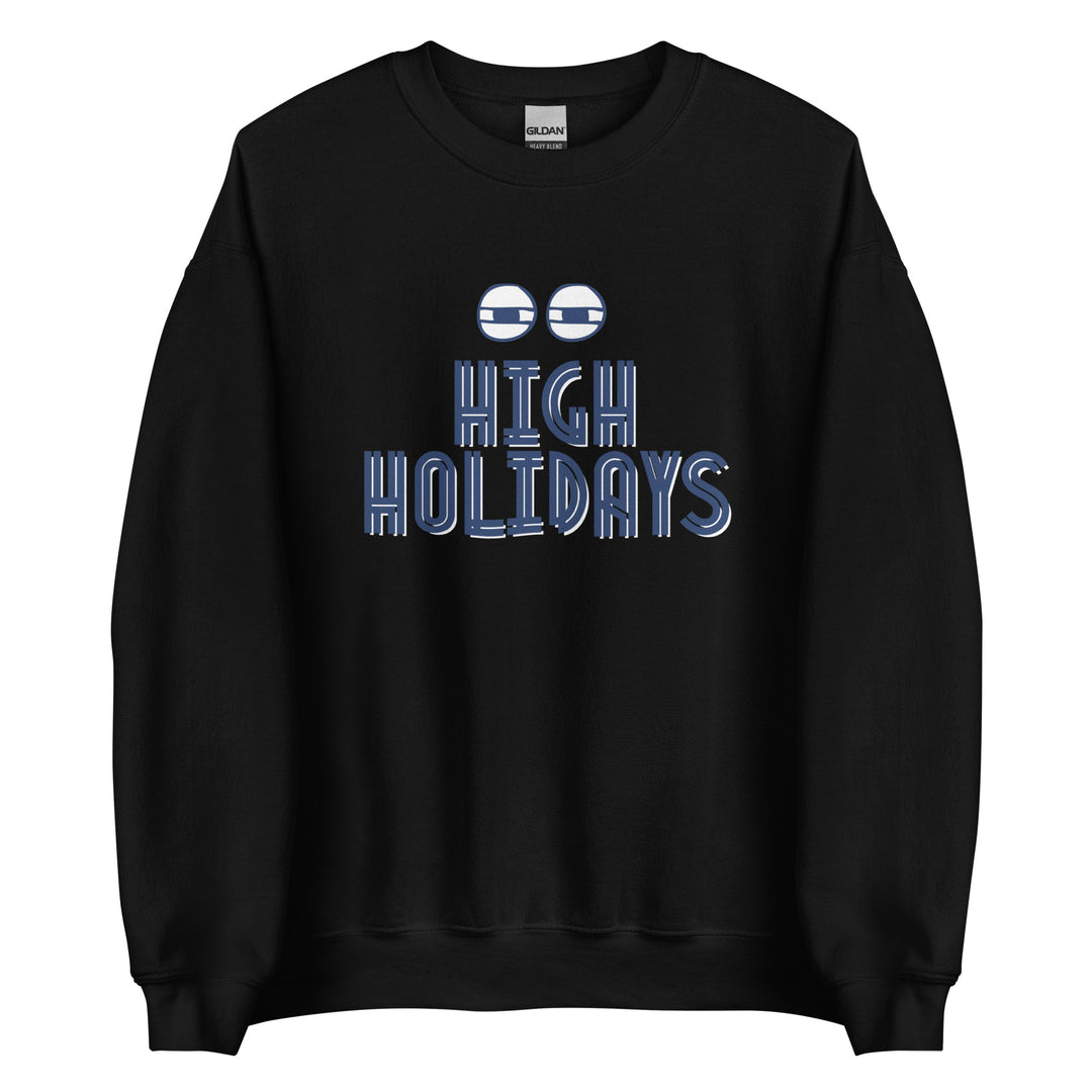 High Holidays Jewish pride sweatshirt in Black - back view