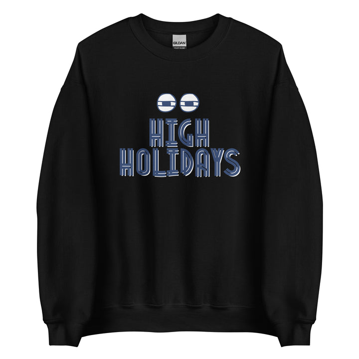 High Holidays Jewish pride sweatshirt in Black - back view