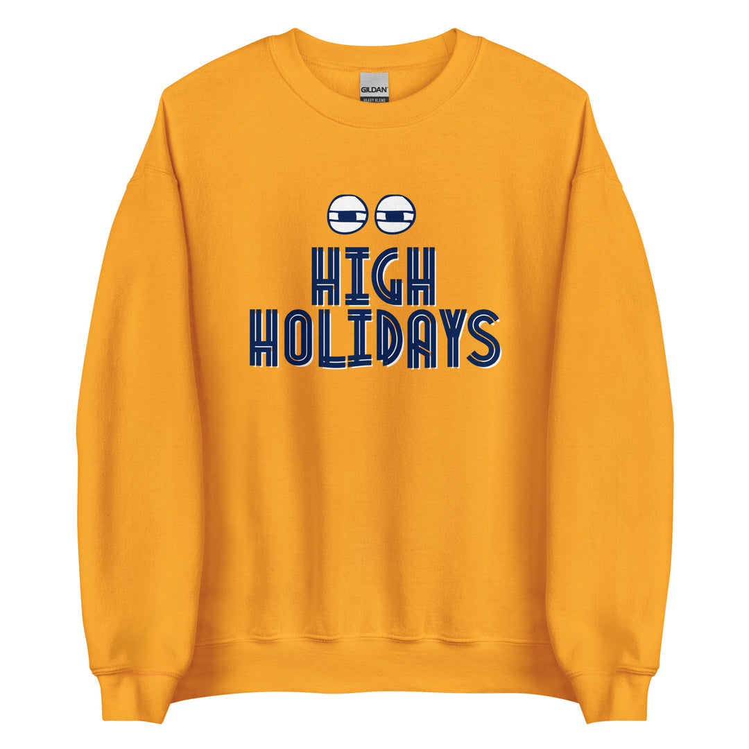 High Holidays Jewish pride sweatshirt in Gold - detail view