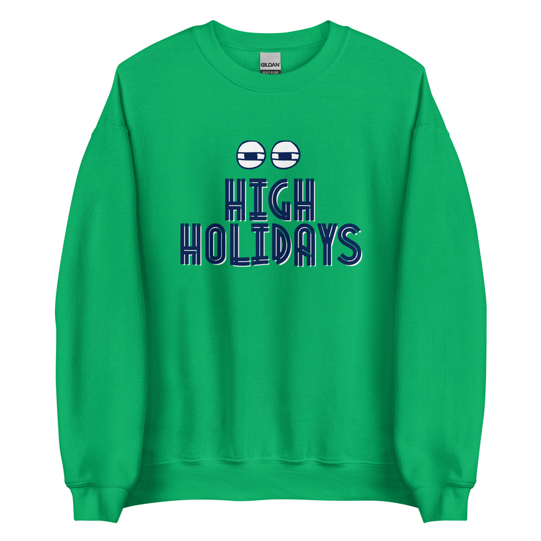High Holidays Jewish pride sweatshirt in Irish Green - back view