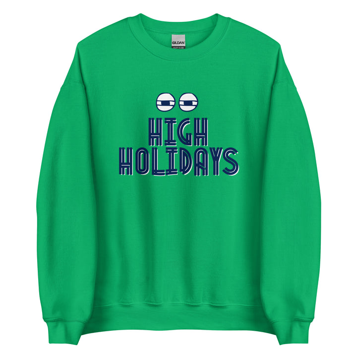 High Holidays Jewish pride sweatshirt in Irish Green - back view