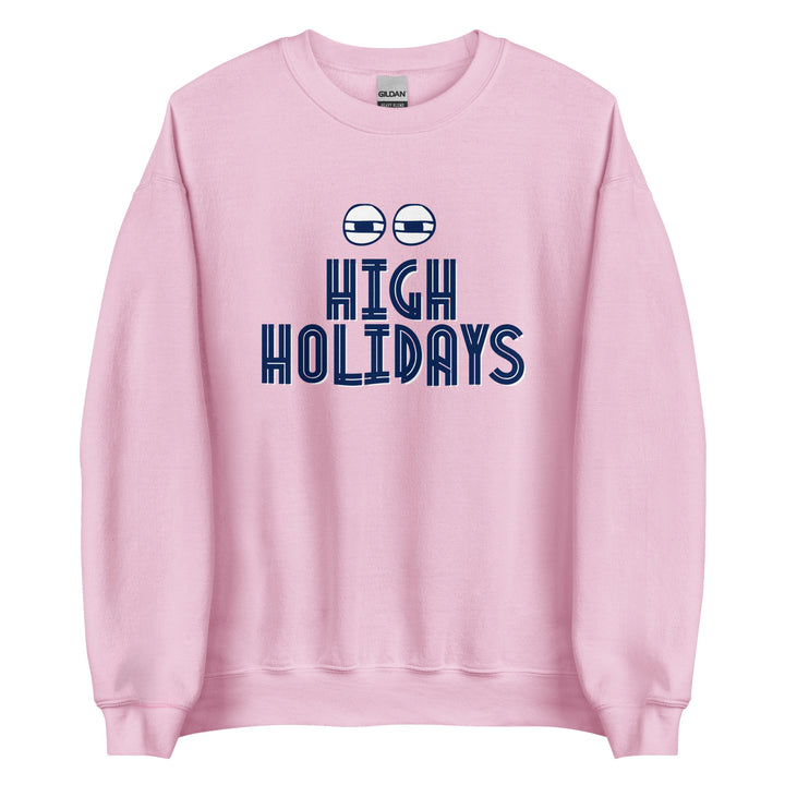 High Holidays Jewish pride sweatshirt in Light Pink - flat lay