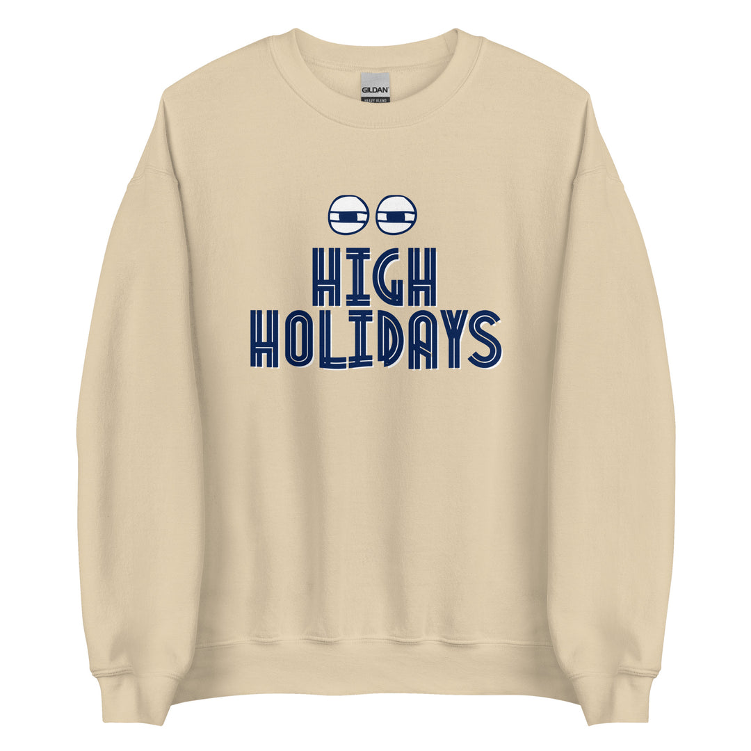 High Holidays Jewish pride sweatshirt in Sand - front view