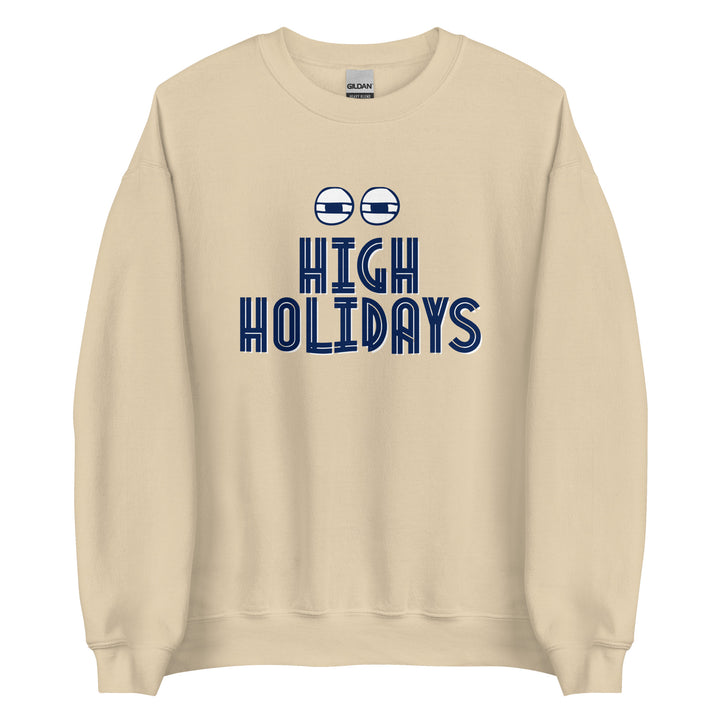 High Holidays Jewish pride sweatshirt in Sand - front view