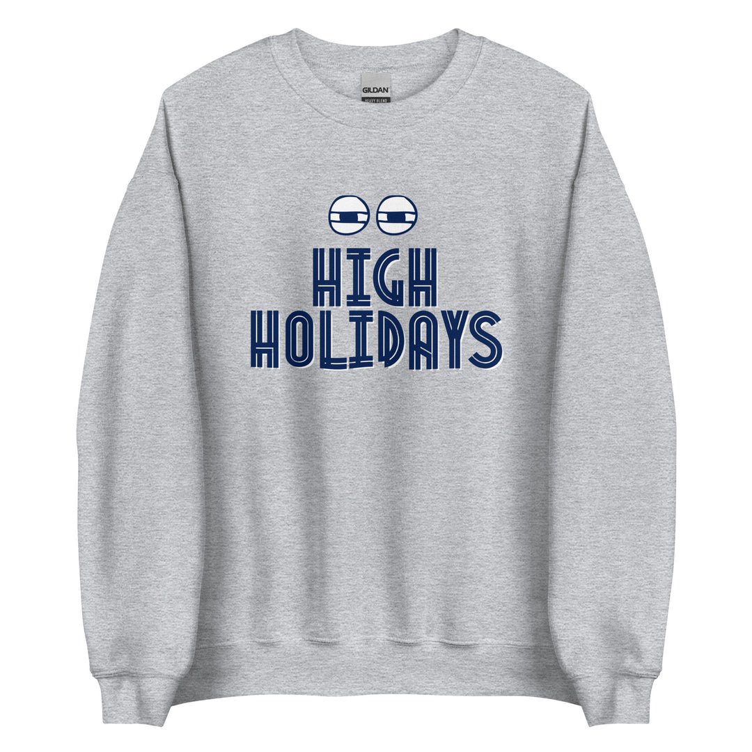 High Holidays Jewish pride sweatshirt in Sport Grey - close-up