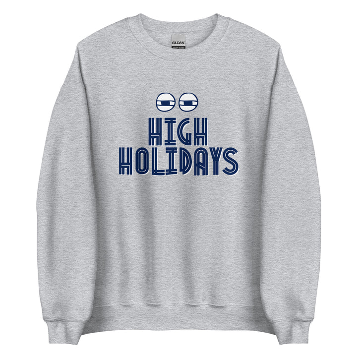 High Holidays Jewish pride sweatshirt in Sport Grey - close-up