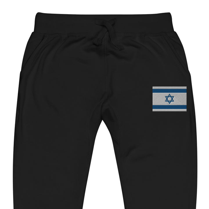 Fleece Sweatpants | Israel Flag Embroidered
