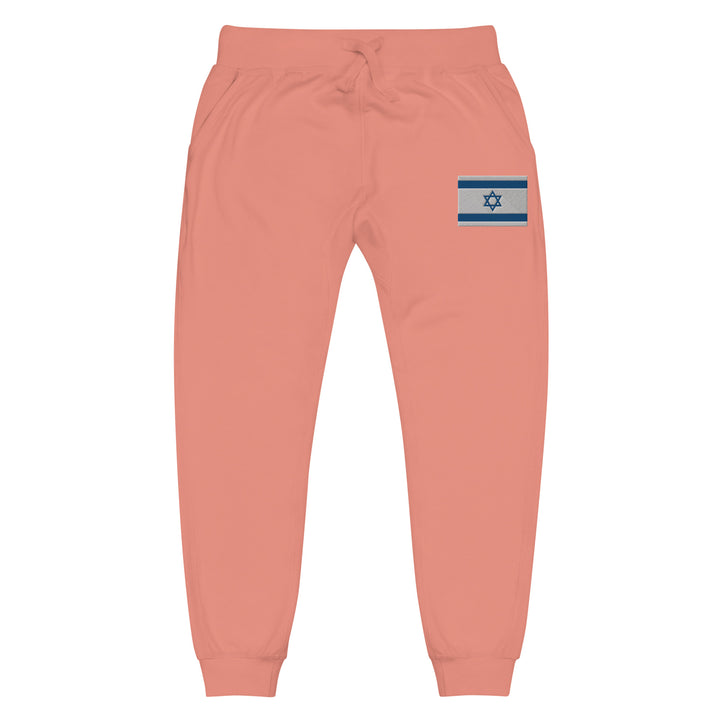 Fleece Sweatpants | Israel Flag Embroidered