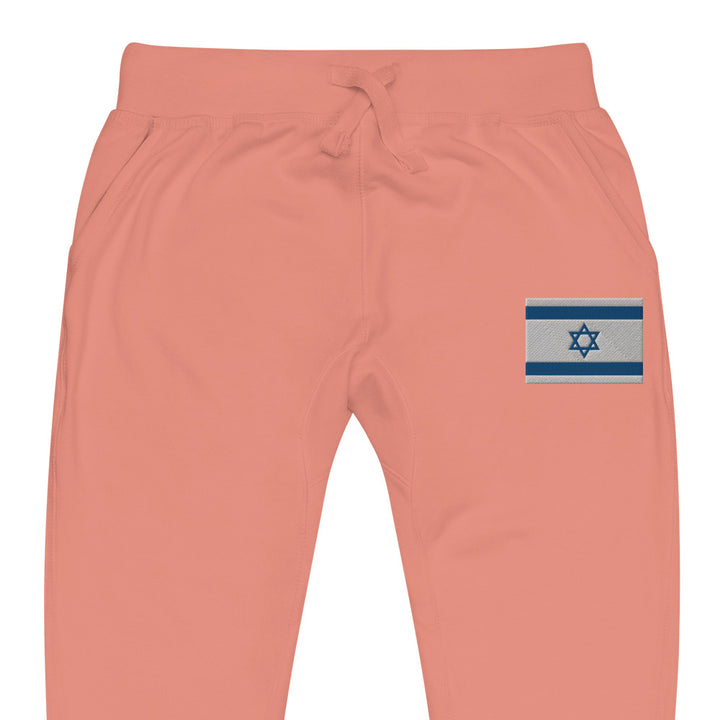 Fleece Sweatpants | Israel Flag Embroidered