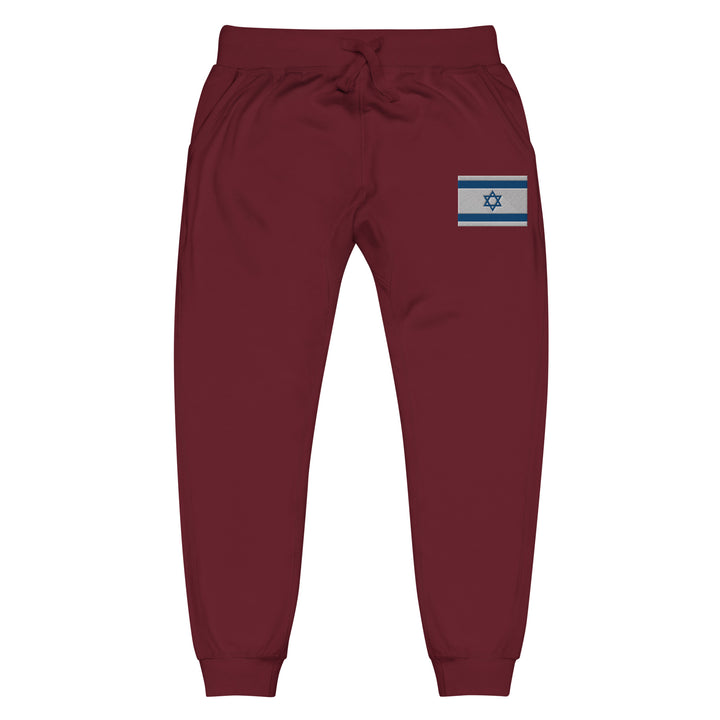 Fleece Sweatpants | Israel Flag Embroidered