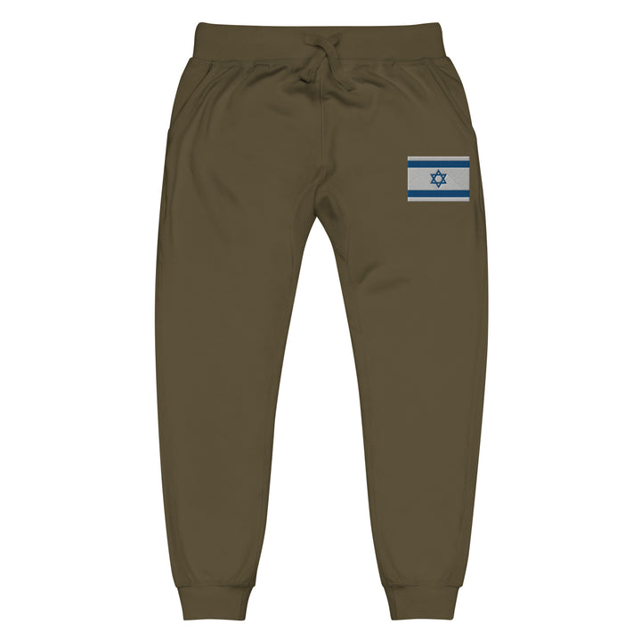 Fleece Sweatpants | Israel Flag Embroidered