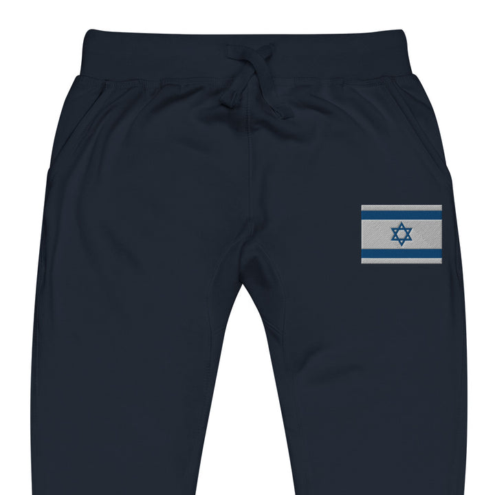 Fleece Sweatpants | Israel Flag Embroidered