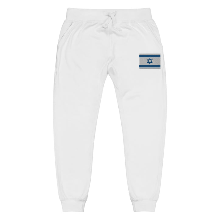 Fleece Sweatpants | Israel Flag Embroidered
